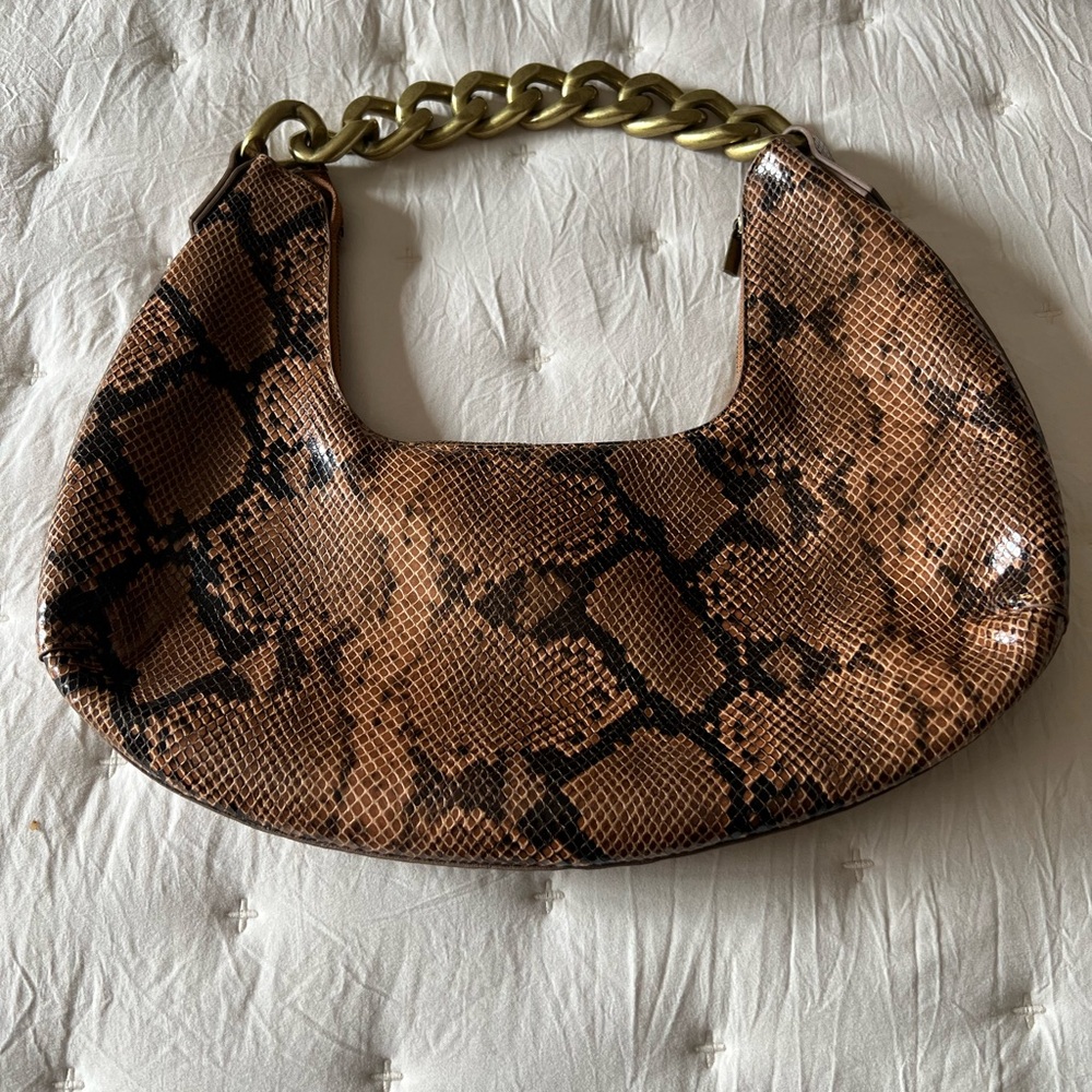H&M 2025 Small Shoulder Bag Brown Snakeskin Patterned - H&M Original - Picture 6 of 9